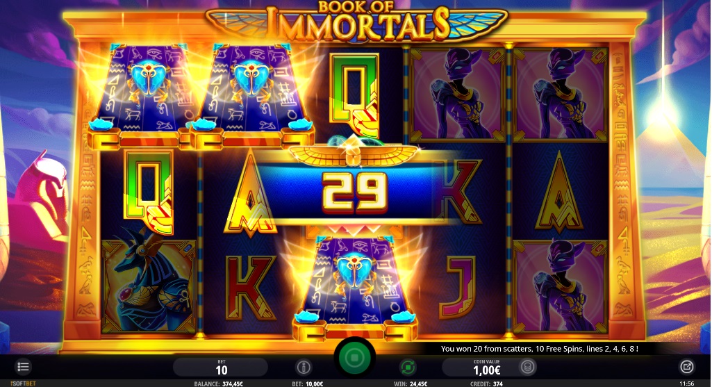 Free Spins Book of Immortals